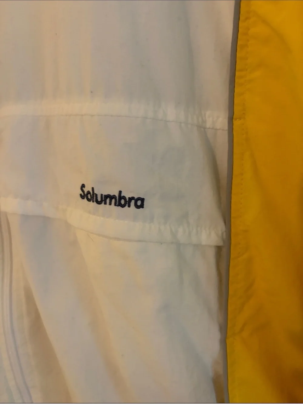 Solumbra Men’s White & Yellow Lightweight Cycling Jacket
